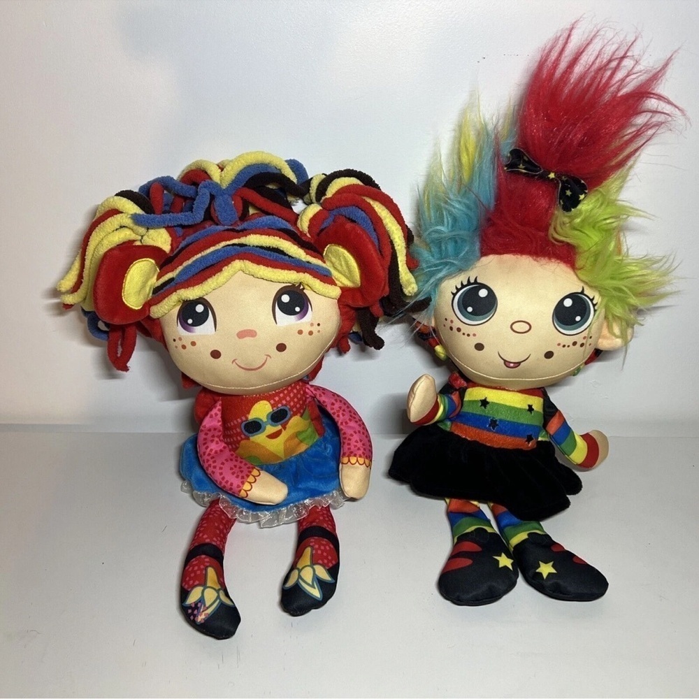 2 Flip Zee Trolls Girls Rainbow Galore Lola 18" Plush Doll Jay Play Reversible